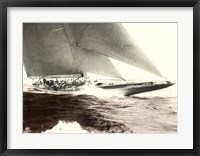 Framed Mariner's Museum - Rainbow's Finish 1934 Vintage Maritime