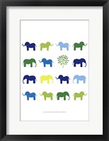 Animal Sudoku in Blue IV Framed Print