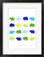 Framed Animal Sudoku in Blue V