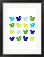 Animal Sudoku in Blue VI Framed Print