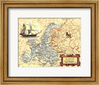 Framed Europe Map