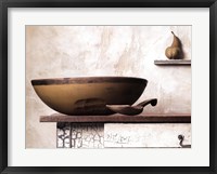 Bowl and Pear Framed Print