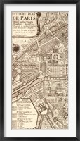 Plan de la Ville de Paris, 1715 (L) Framed Print