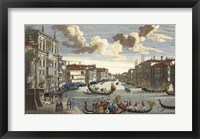 Framed Venice Canal and Gondola Race