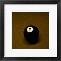 Framed 8 Ball on Brown