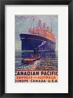 Framed Canadian Pacific - Empress of Australia