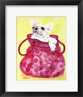 Framed Frenchie in Pink Purse