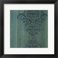 Verdigris Damask II Framed Print