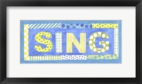 Sing Framed Print