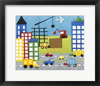 Storybook Construction Site Framed Print