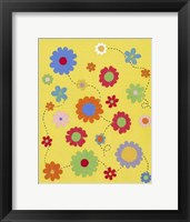 Busy Blooms Framed Print