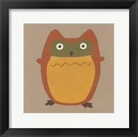 Earth-Tone Owls I Framed Print