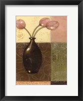 Ebony Vase with Tulips II Framed Print