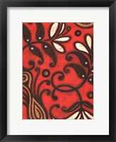 Framed Scarlet Textile II