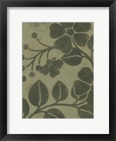 Sage Textile I Framed Print