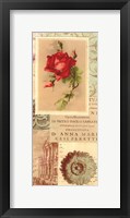 Framed Vintage Rose Panel II