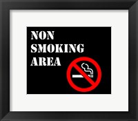 Framed Non Smoking Area