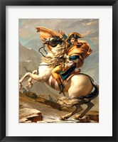 Framed Napoleon (1769-1821) Crossing the Alps at the St Bernard Pass