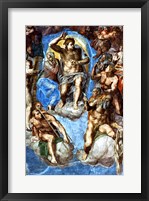 Framed Christ, detail from 'The Last Judgement', in the Sistine Chapel