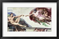 Framed Sistine Chapel Ceiling (1508-12): The Creation of Adam, 1511-12