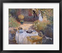 Framed Luncheon: Monet's garden at Argenteuil, c.1873