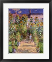 Framed Artist's Garden at Vetheuil, 1880