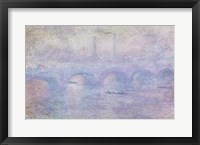 Framed Waterloo Bridge: Effect of the Mist, 1903