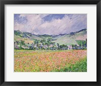 Framed Poppy Field near Giverny, 1885