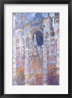 Framed Rouen Cathedral, Blue Harmony, Morning Sunlight, 1894