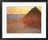 Framed Haystacks, Pink and Blue Impressions, 1891