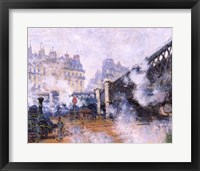 Framed Pont de l'Europe, Gare Saint-Lazare, 1877