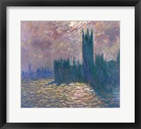 Framed Parliament, Reflections on the Thames, 1905