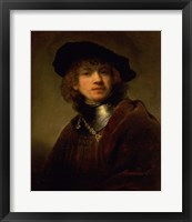 Framed 'Tronie' of a Young Man with Gorget and Beret, c.1639