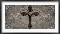 Framed Cross with Wings