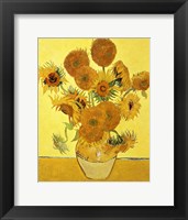 Framed Sunflowers, 1888 yellow