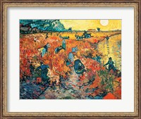 Framed Red Vineyards at Arles, 1888