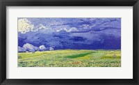 Wheatfields under Thunderclouds, 1890 Framed Print