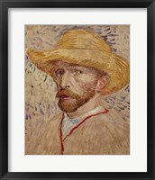 Framed Self Portrait with Straw Hat, 1887