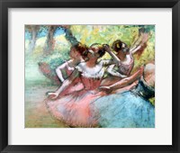 Four ballerinas on the stage Framed Print