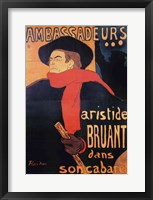 Framed Ambassadeurs: Aristide Bruant, 1892
