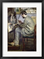 Framed Frederic Bazille at his Easel, 1867