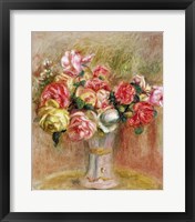Roses in a Sevres vase Framed Print