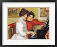Framed Yvonne and Christine Lerolle at the piano, 1897