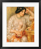 Gabrielle with Jewellery, 1910 Framed Print