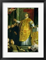 Framed Vision of St. Ignatius of Loyola