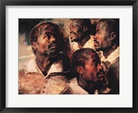 Framed Studies of the Head of a Negro