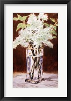 Framed White Lilac in a Crystal Vase, 1882