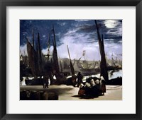 Framed Moonlight on Boulogne Harbour, 1868