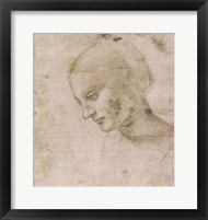 Framed Head of a Young Woman or Head of the Virgin