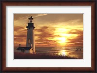 Framed Lighthouse at Sunset